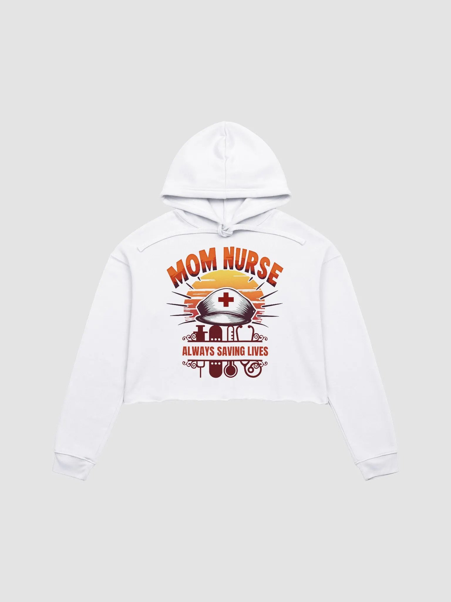 Sunset Nurse Cap Crop Hoodie product image (6)
