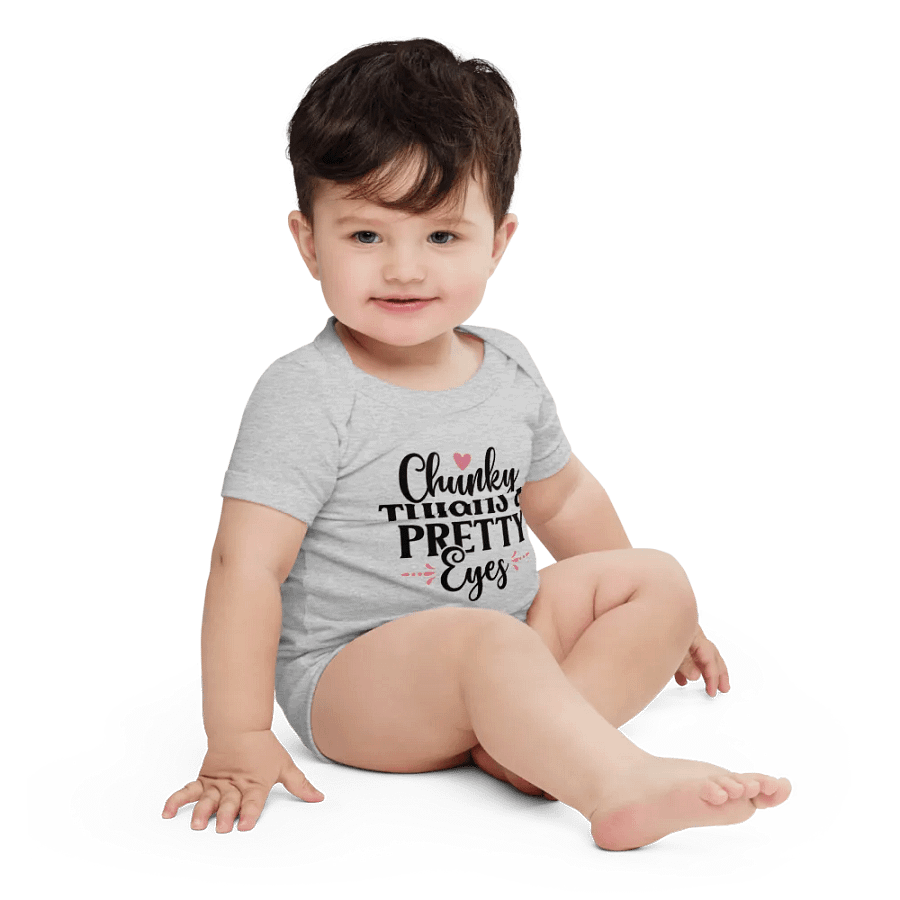 'Chunky Thighs & Pretty Eyes' Baby Onesie product image (19)