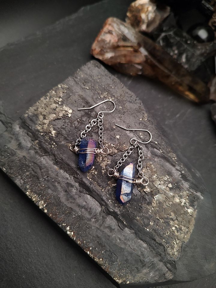 Earrings Wrapped - Azure Vessel Drops product image (1)