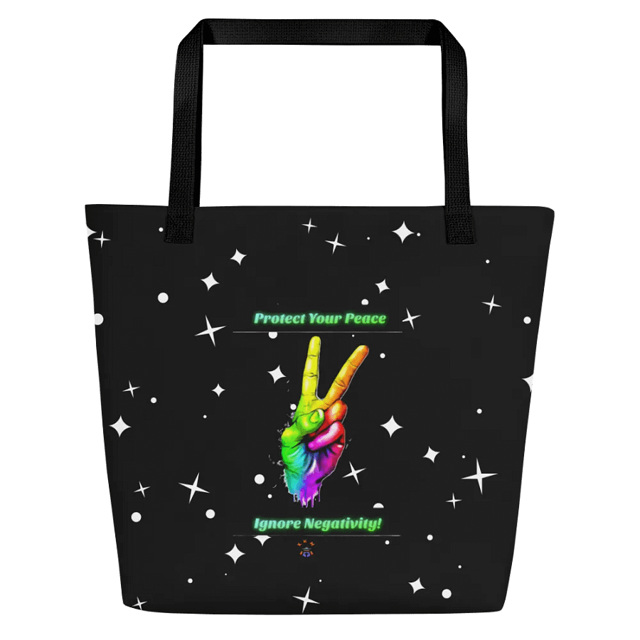 Black Protect Your Peace Tote Bag with Pocket product image (1)