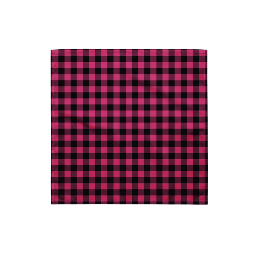 Bright Pink Buffalo Check Bandana product image (4)