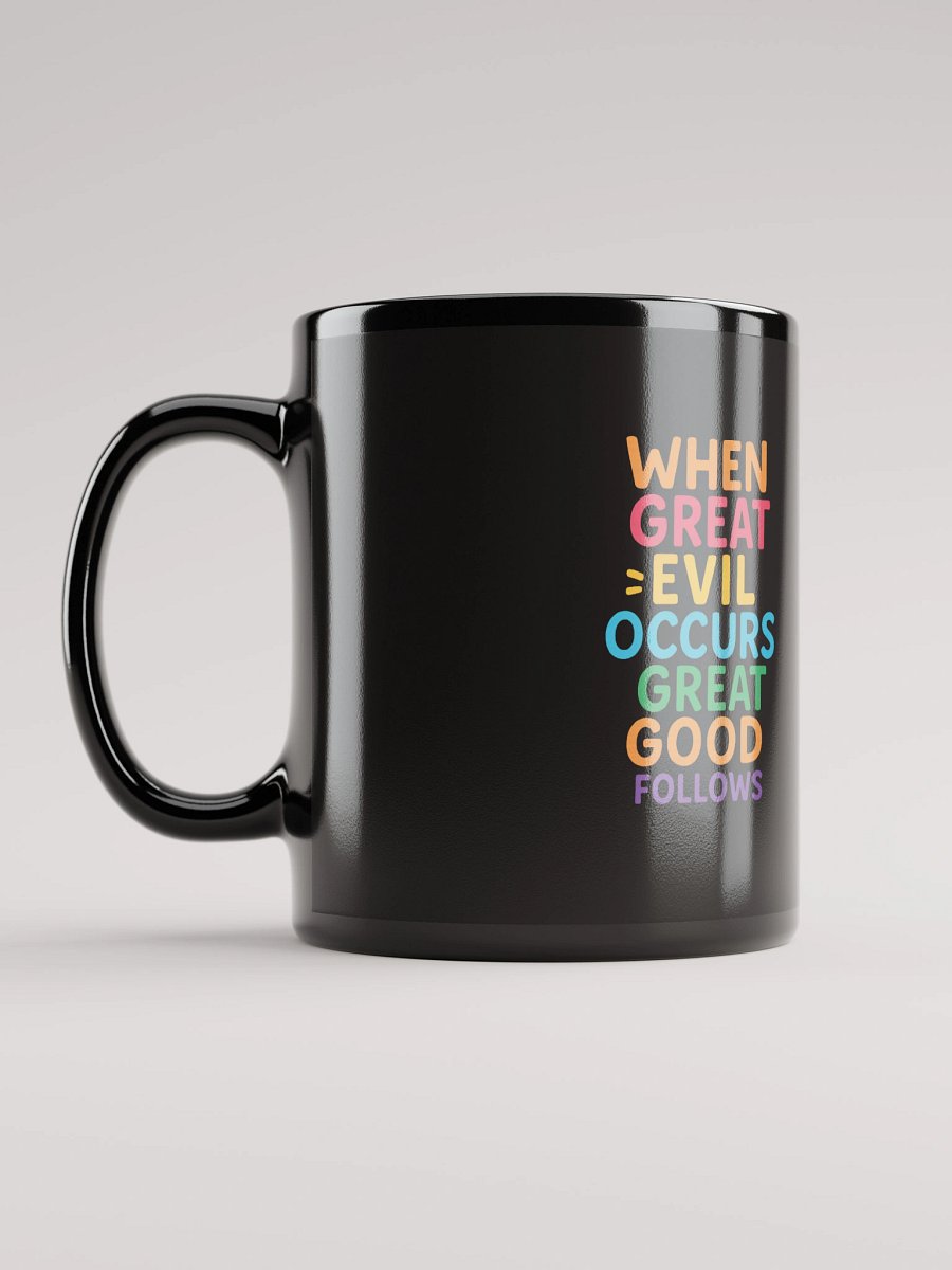 Great Good Follows” Inspirational Black Mug – Nichiren Buddhism Quote for Inner Strength product image (12)