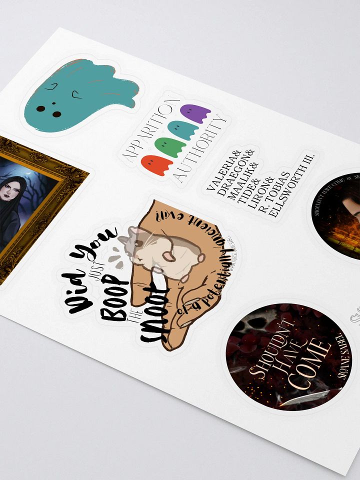 “Shouldn’t Have Come” Sticker Sheet – Sloane Sabel’s Haunted Crew Edition product image (2)