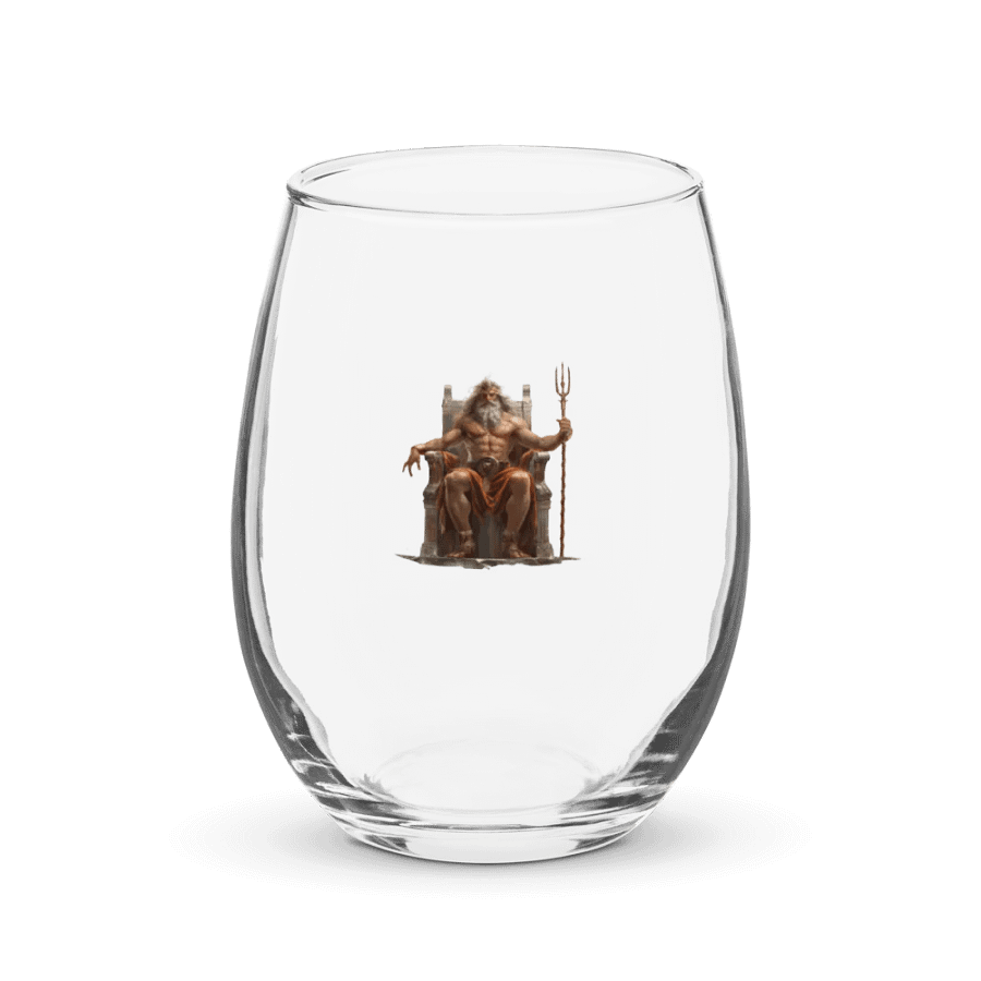 Poseidon - The God of the Oceans Stemless Water / Wine Glass product image (1)