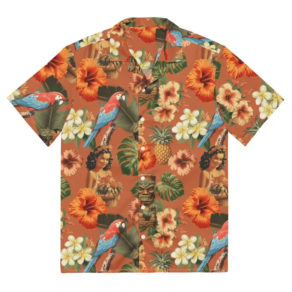 Vintage Tiki Hawaiian Shirt product image (3)