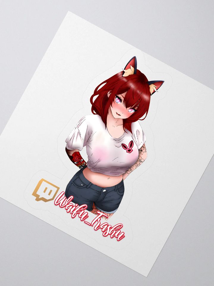 Bunny Waifu Kiss Cut Stickers product image (6)