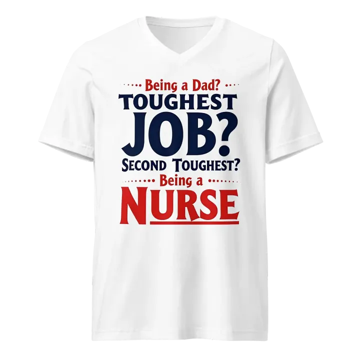 Nurse: The Second Toughest Job V-Neck Tee product image (1)