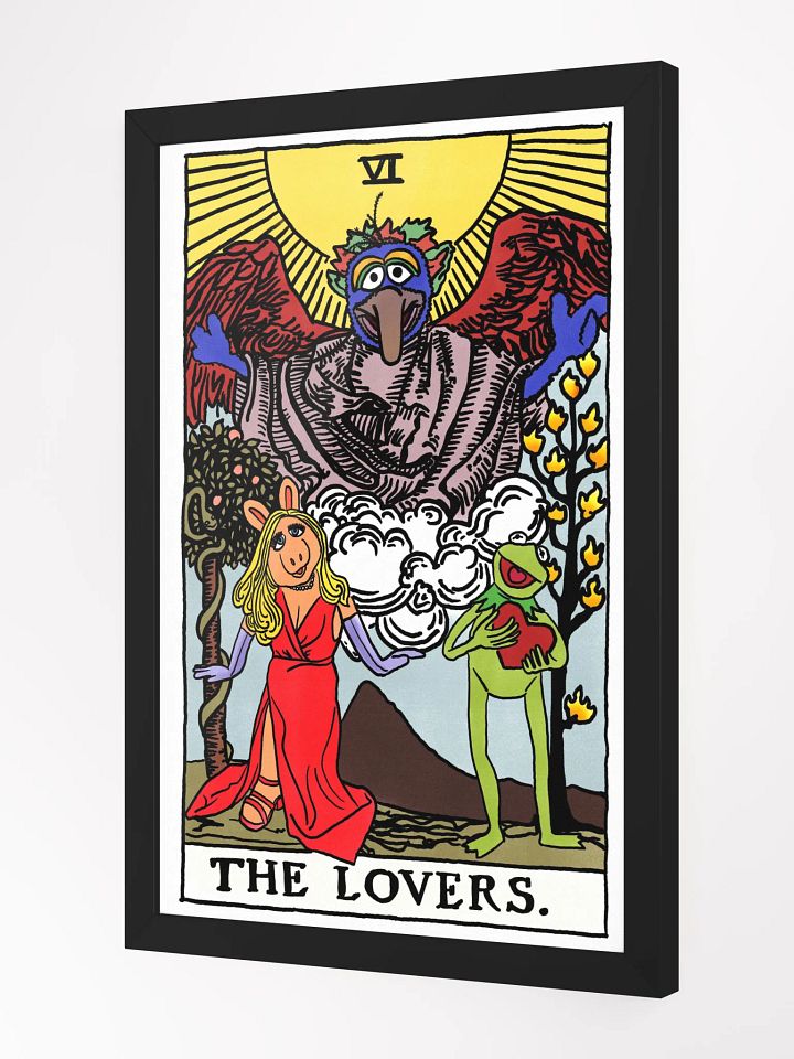 Piggy and Kermit Lovers Tarot Card Framed Print product image (2)