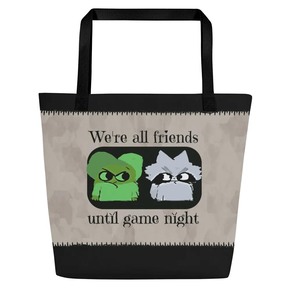 Root Shoulder Tote Bag for Board Gamers - 4 Base Factions We're All Friends Until Game Night - unofficial product image (2)