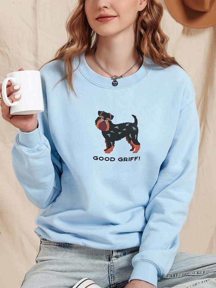 Good Griff! Sweatshirt (Embroidered) of a Brussels Griffon(Black & Tan) product image (2)