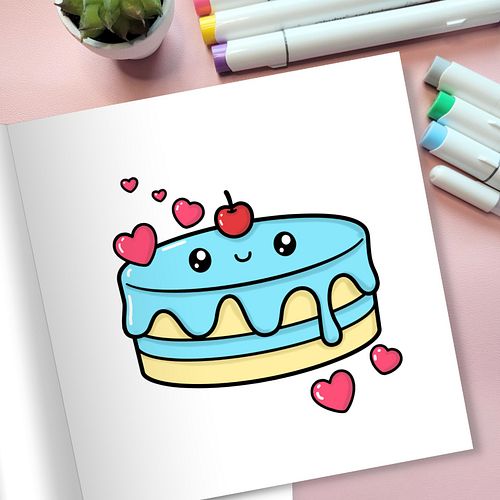🍰 Sweet & Smiley Cake Delight! 🎨💙

This little cake is too cute to eat! 🍒✨ Loved bringing it to life with bright colors and h...