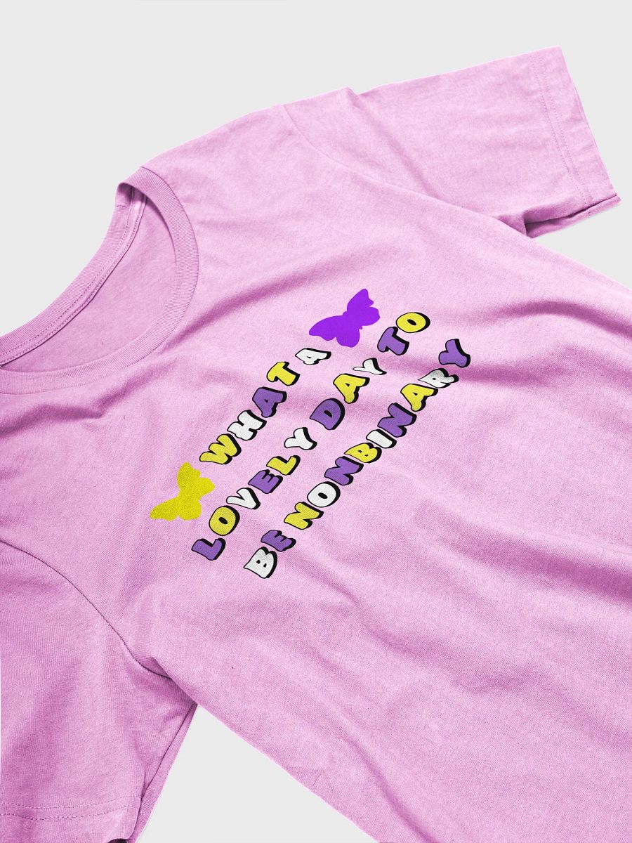 what a lovely day to be nonbinary t-shirt product image (3)