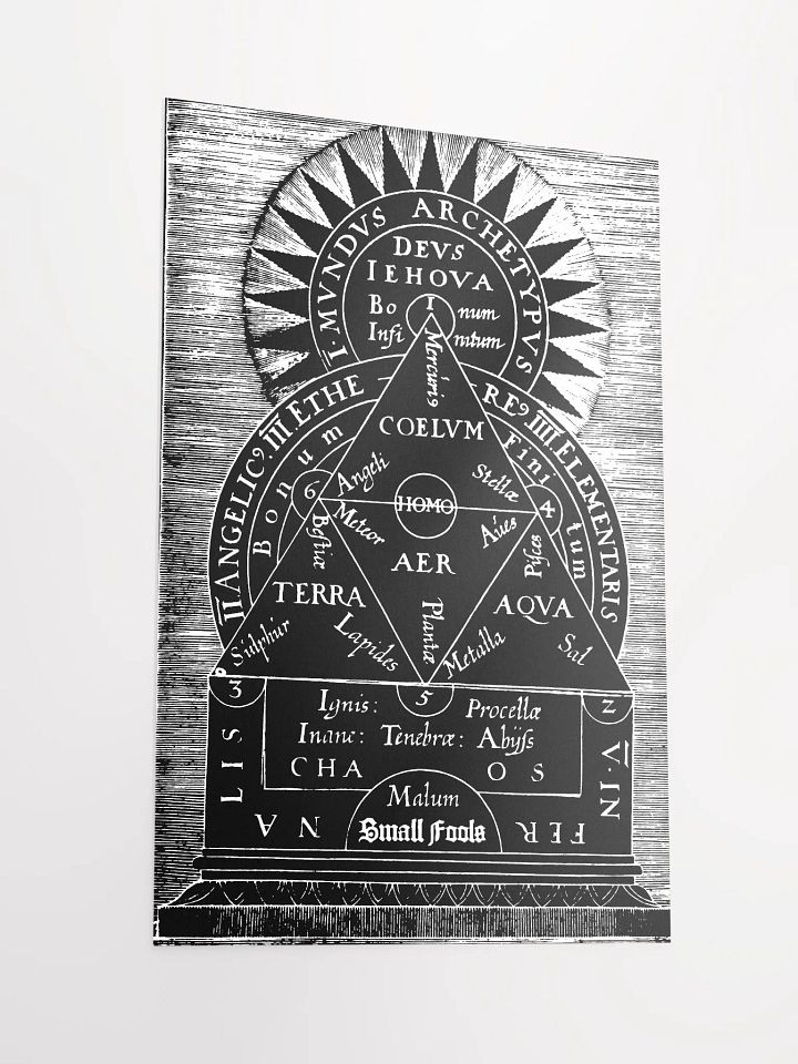 Small Fools Mundus Poster - Black and White product image (2)