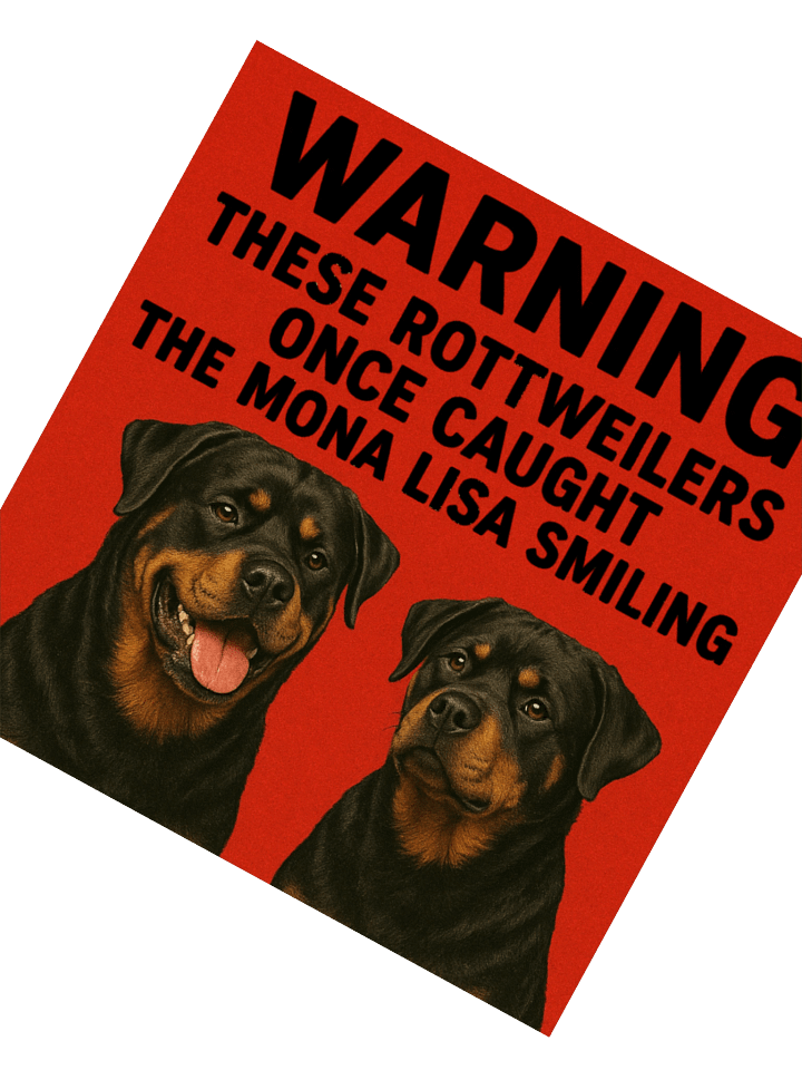 Mona Lisa Smiling Rottweiler Sticker Set product image (5)