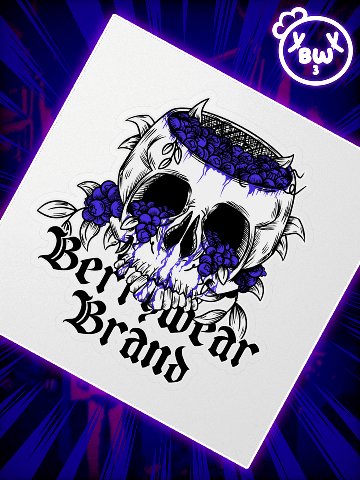 Blueberry Skull - Die Cut Sticker product image (1)