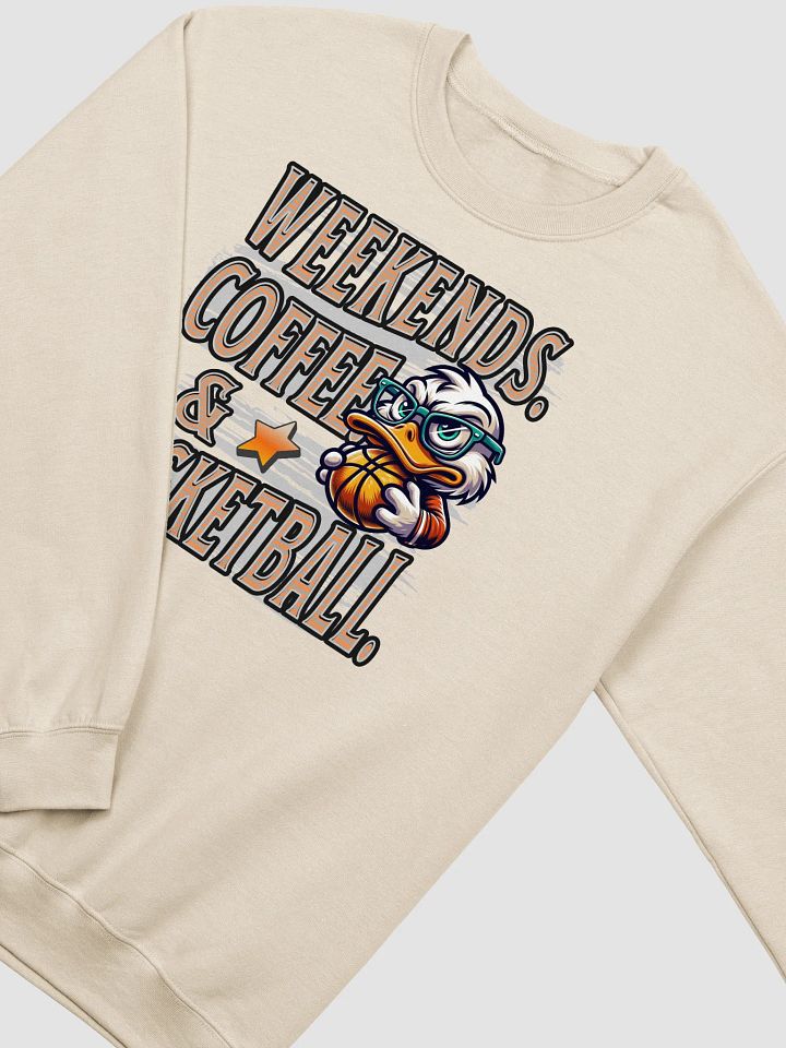 Weekends Coffee And Basketball Duck Vibes Crewneck Sweatshirt product image (14)