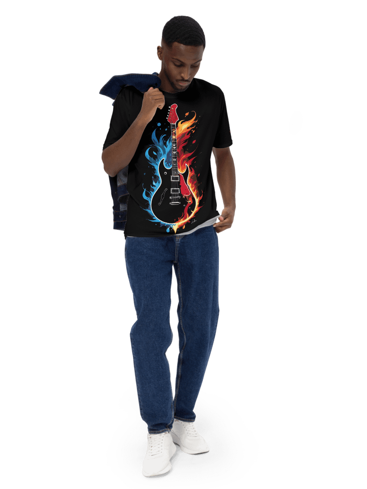 Fire and Water Guitar - Print Tee product image (6)