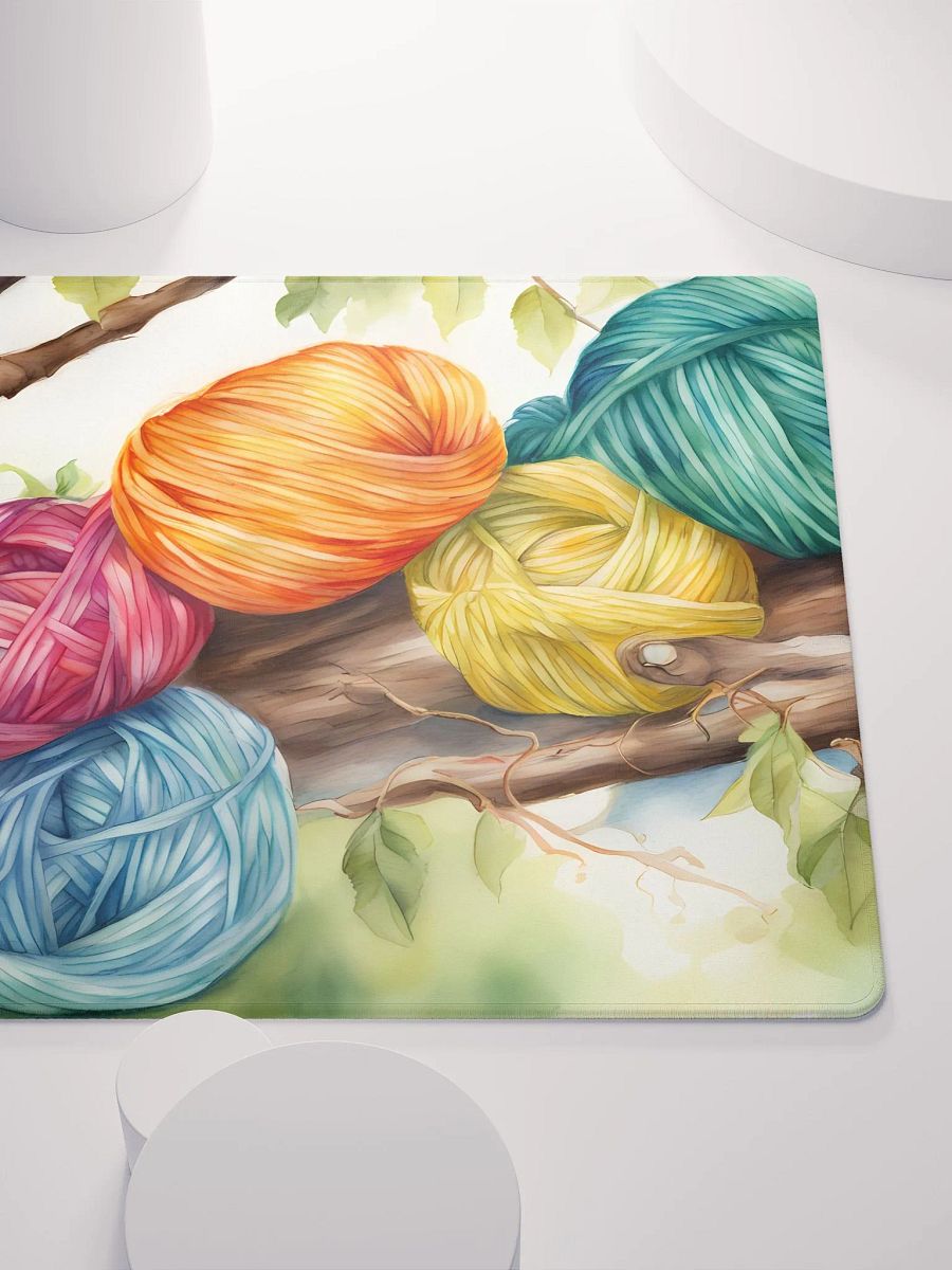 Yarn Skeins in Tree, Gaming Mouse Pad, 2 Sizes product image (5)