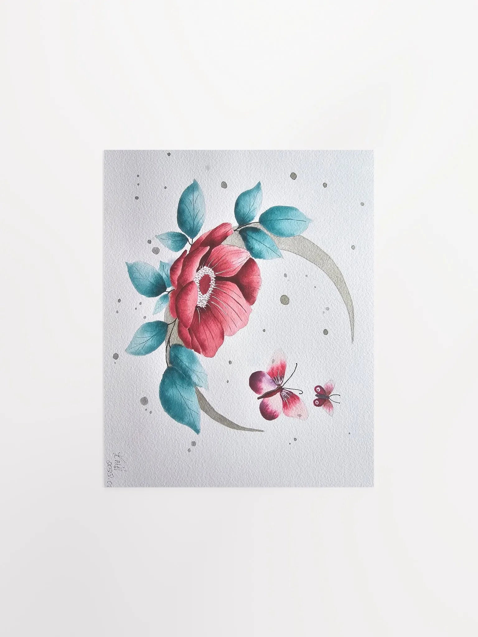 Moonflower with butterflies - print product image (1)