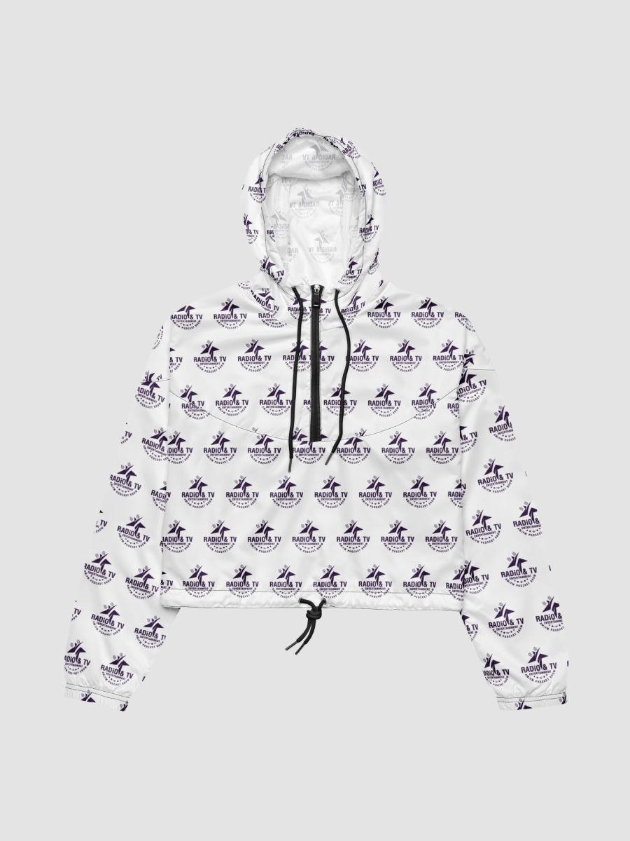 [Radio & TV Entertainment Am/Fm Podcast Show] All-Over Print Women's Cropped Windbreaker Sublicolor 915 product image (1)