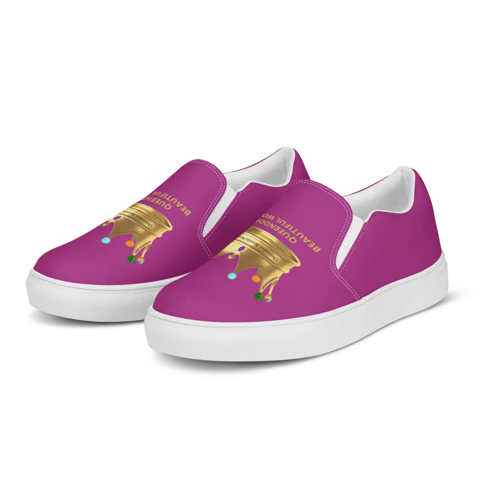 Queendom Beautiful Women Crown Canvas Shoes /Fuchsia (TM) product image (2)