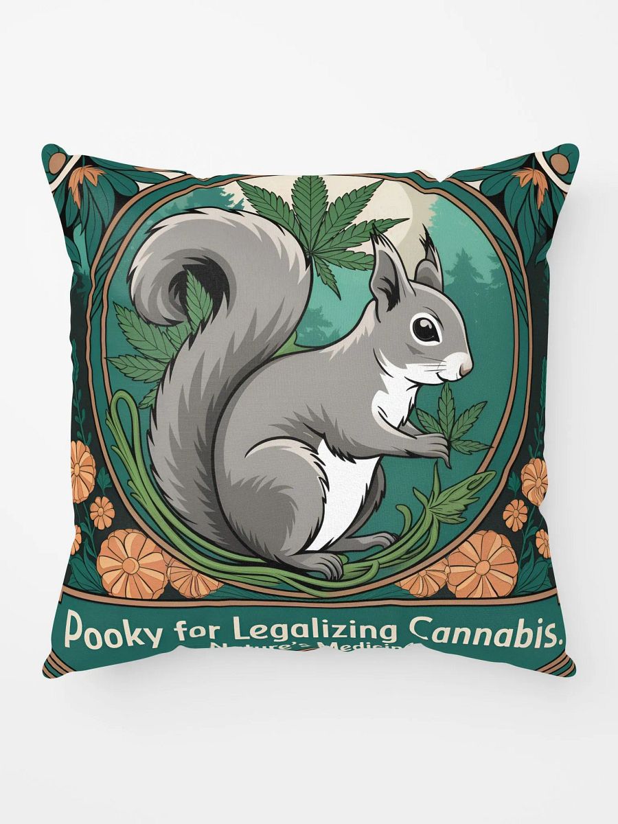 Comfy Pillow: Pooky for Legalizing Cannabis, Nature's Medicine, flowers, leaves, romantic style product image (9)
