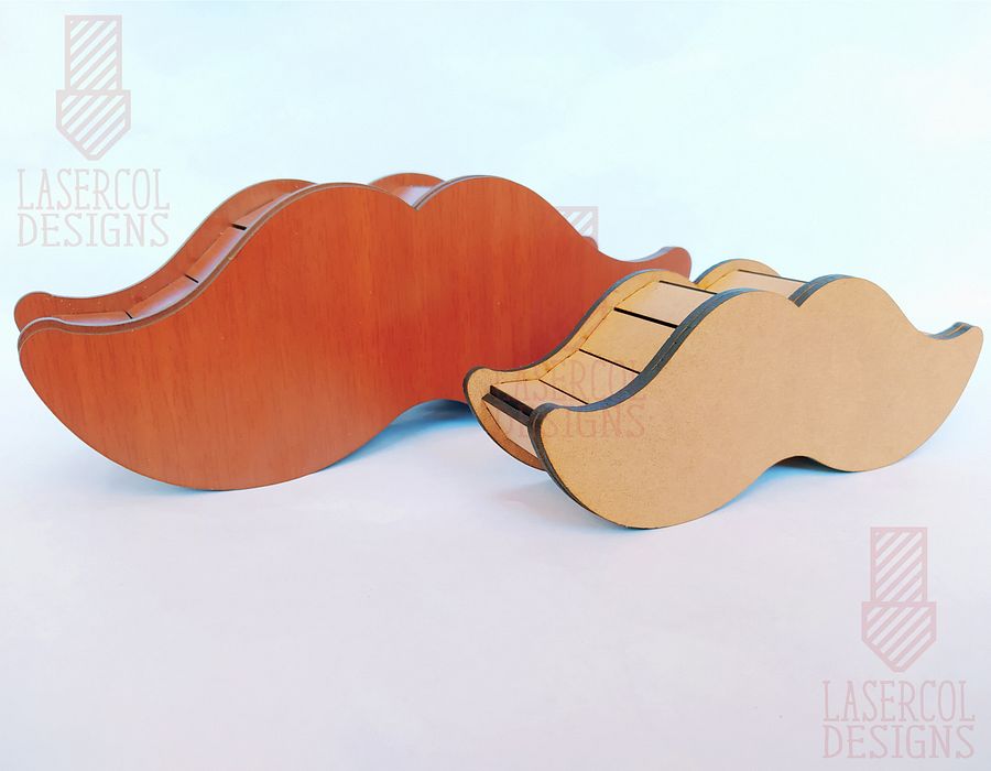 Mustache Shaped Father's Day Gift Boxes (2 Sizes) - Laser Cut Files product image (8)