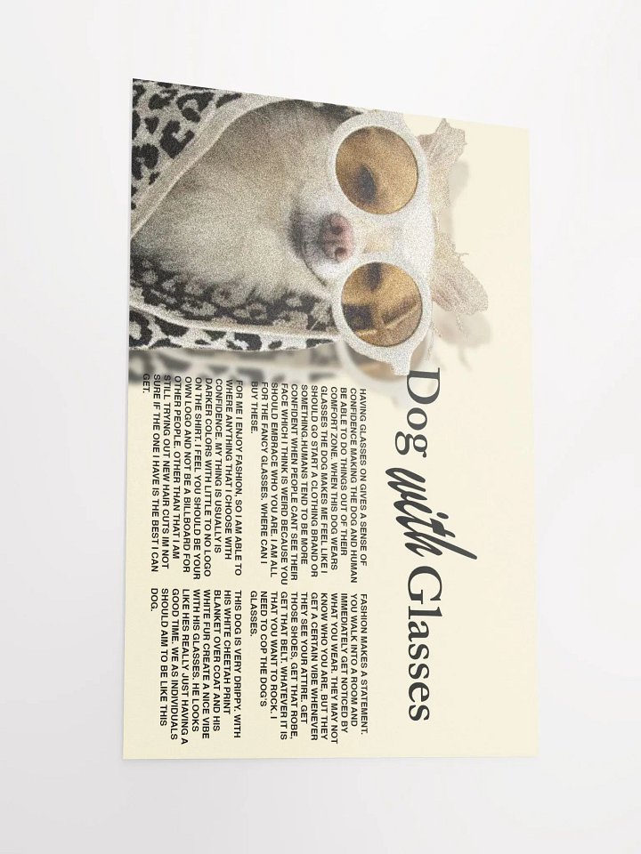 Dog with Glasses - poster product image (2)
