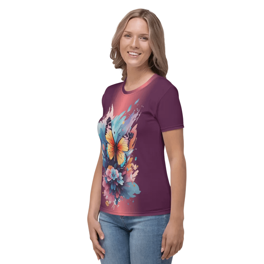 Floral Butterfly All Over Print T-shirt product image (4)