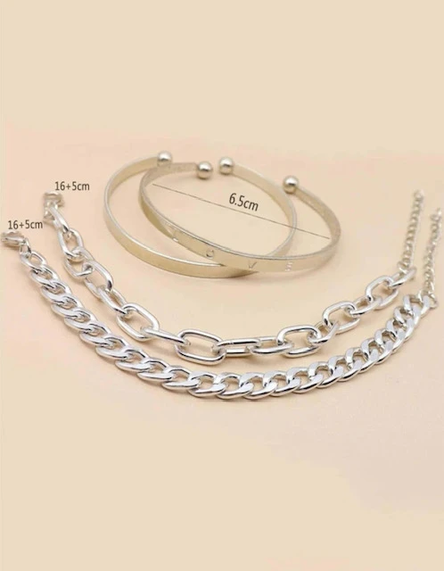 4 PC DECOR SILVER LOVE BRACELET product image (2)