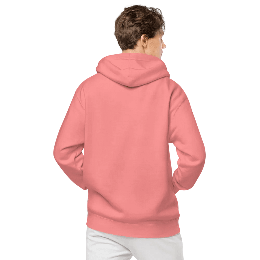 BUSY-BRAINED (L.C. maroon bubble design 2) embroidered pigment hoodie product image (3)