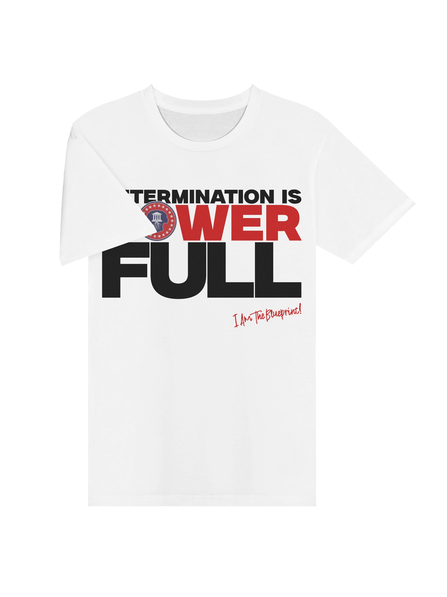 PA Determination "Power" Unisex White Tee product image (3)