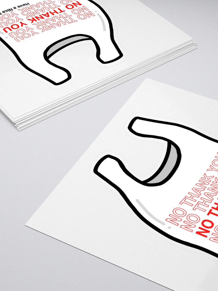 No Thank You Bag Sticker product image (12)