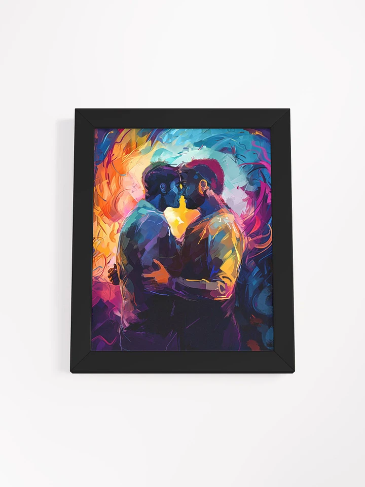 Two Men – Colorful Embrace Gay Framed Poster product image (1)
