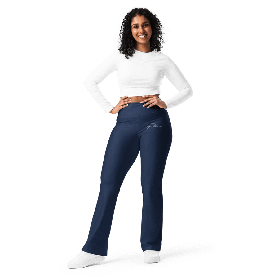 PANÍ MRDU Flaired Leggings in Navy product image (2)
