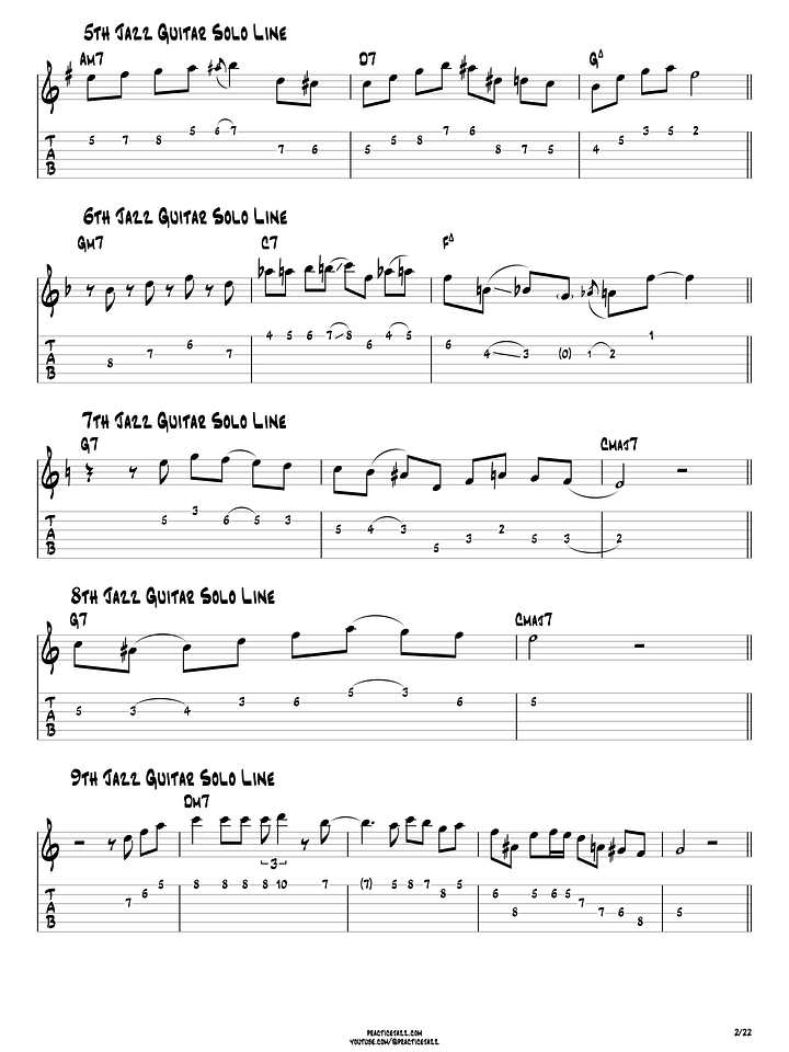 Jazz Guitar Lick 1000 – Vol.1: The First 100 (Guitar Pro + PDF + TAB) product image (2)