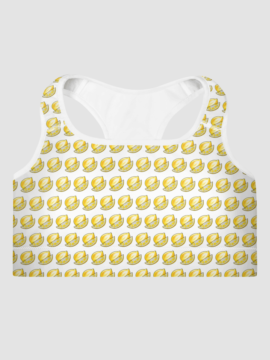 Lemons Lemons Everywhere Print Padded Sports Bra product image (1)