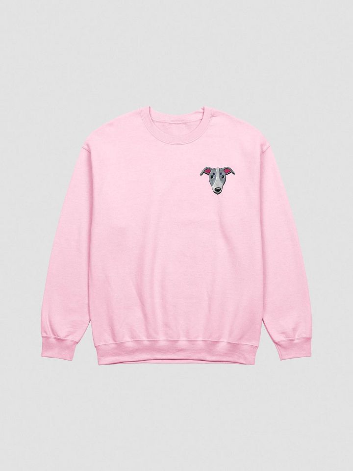 Whippet Dog's Face Embroidered Crewneck Sweatshirt product image (1)