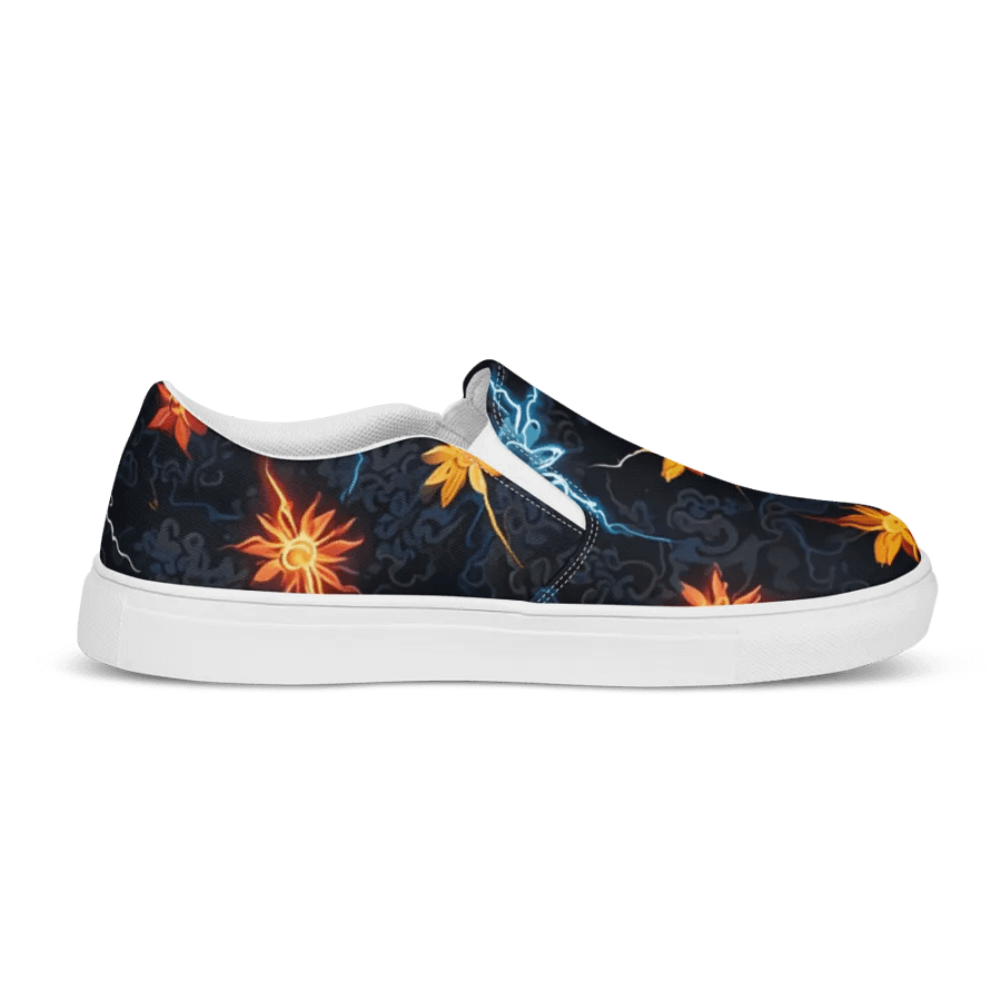 Neon Lightning and Floral Fusion Slip-Ons product image (11)