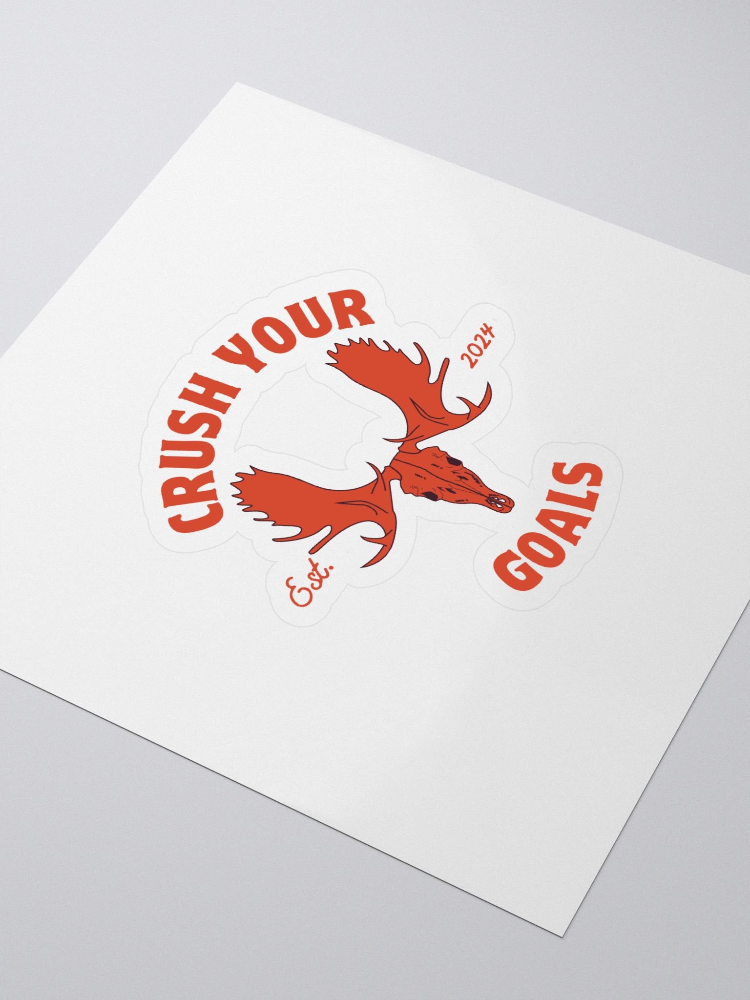 Moose Skull - Crush Your Goals Sticker product image (3)