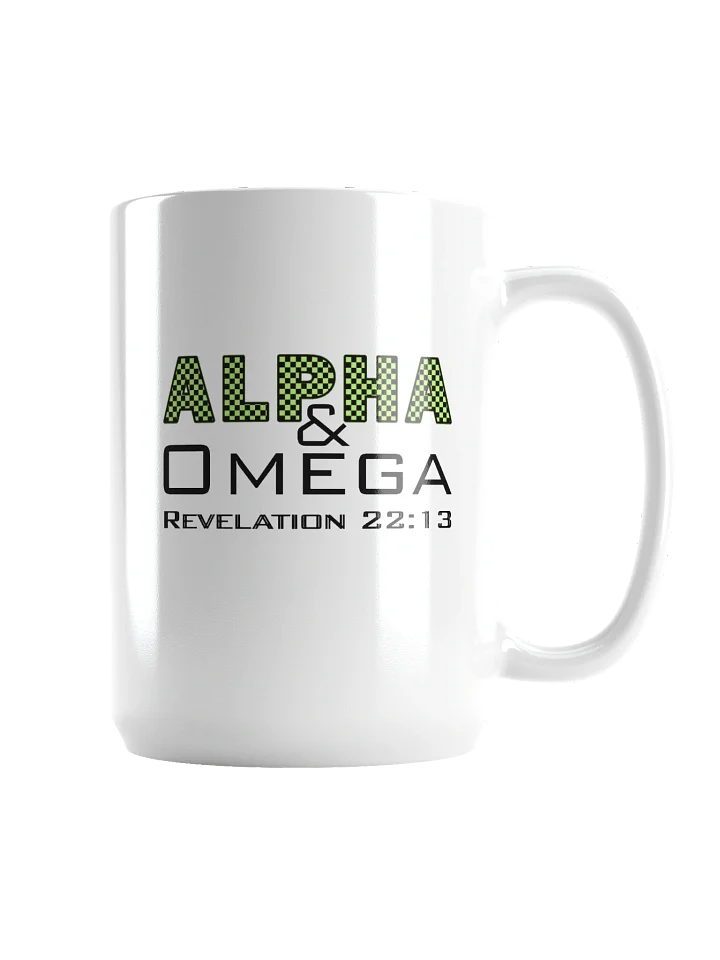 Alpha & Omega Christian 15 oz Mug | Jesus Christ Faith Gift | Inspirational Coffee Cup for Believers product image (2)