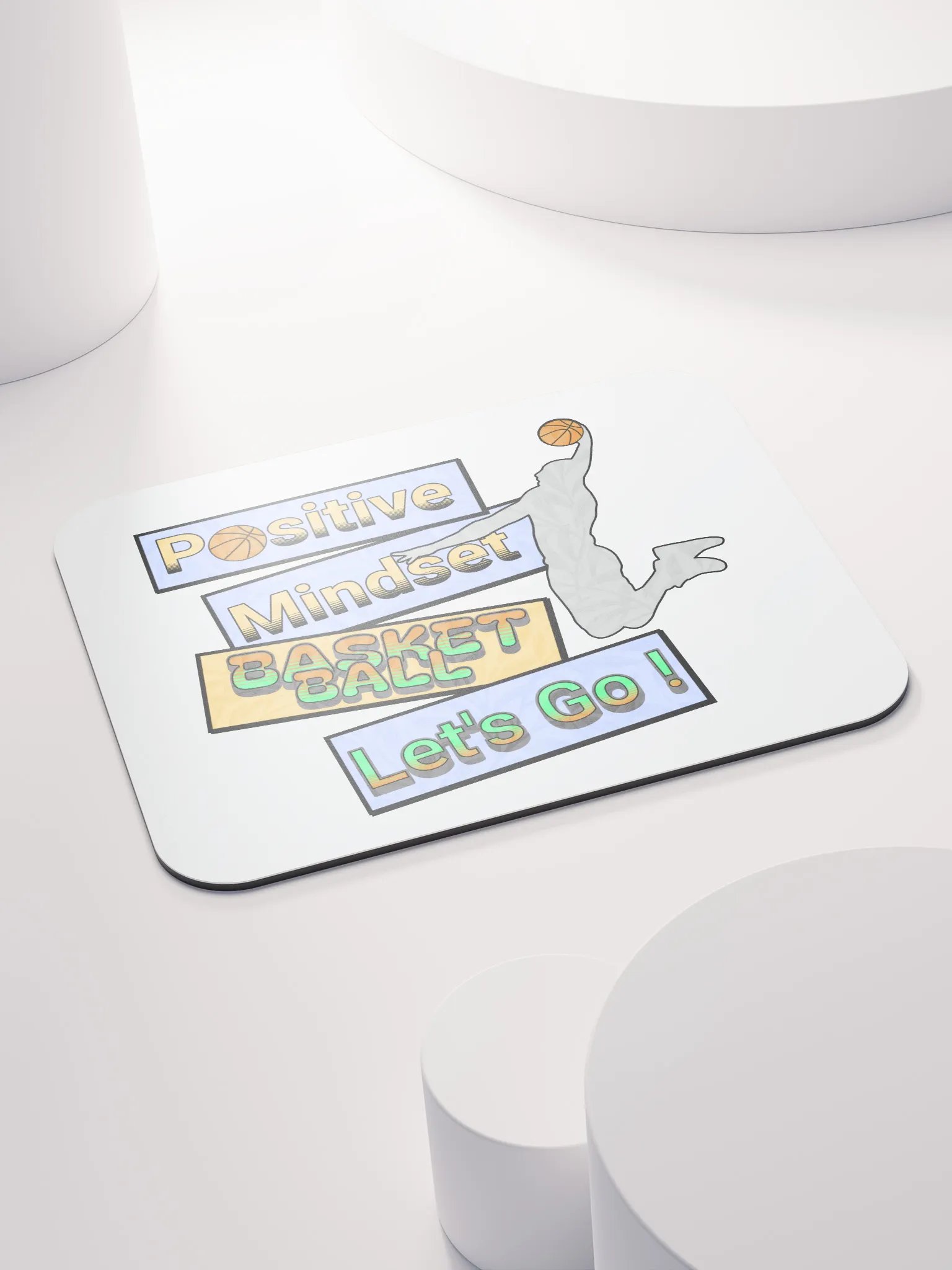Positive Mindset Basketball Mouse Pad product image (4)