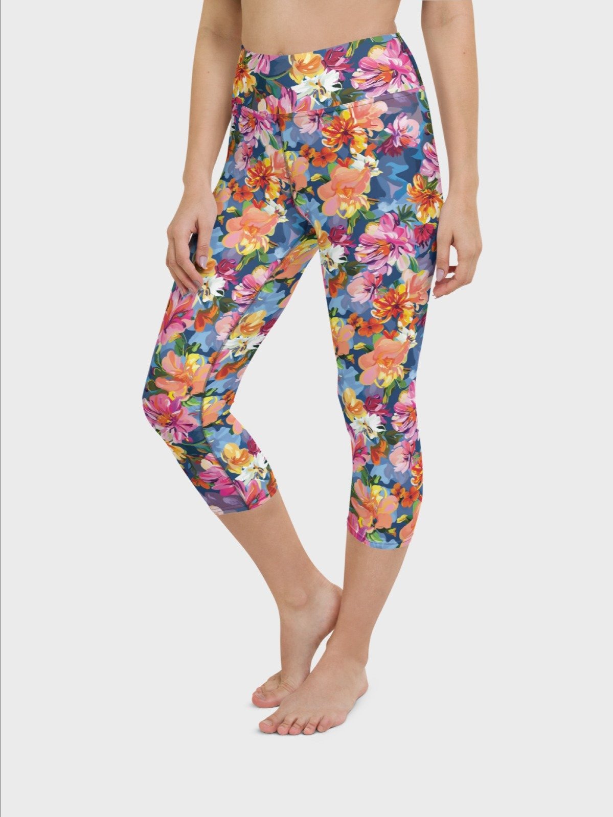 Capri Leggings "Bold Abstract Florals" product image (4)