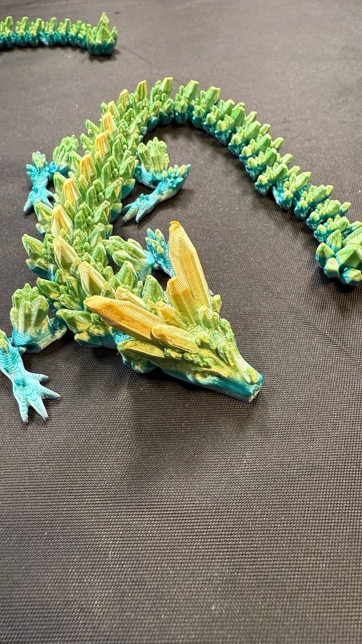 3D Printed Silk Candy Rainbow Crystal Dragon product image (1)
