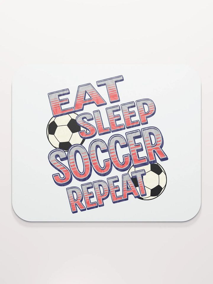 Eat Sleep Soccer Repeat Angle Stripes Mouse Pad product image (2)