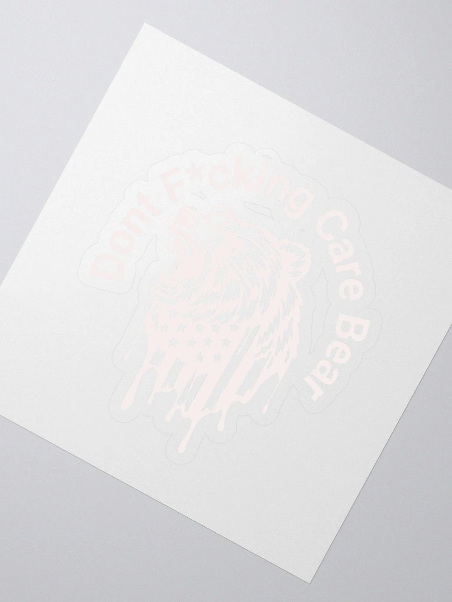 White Grizzly Dont F*cking Care Bear Stickers product image (2)