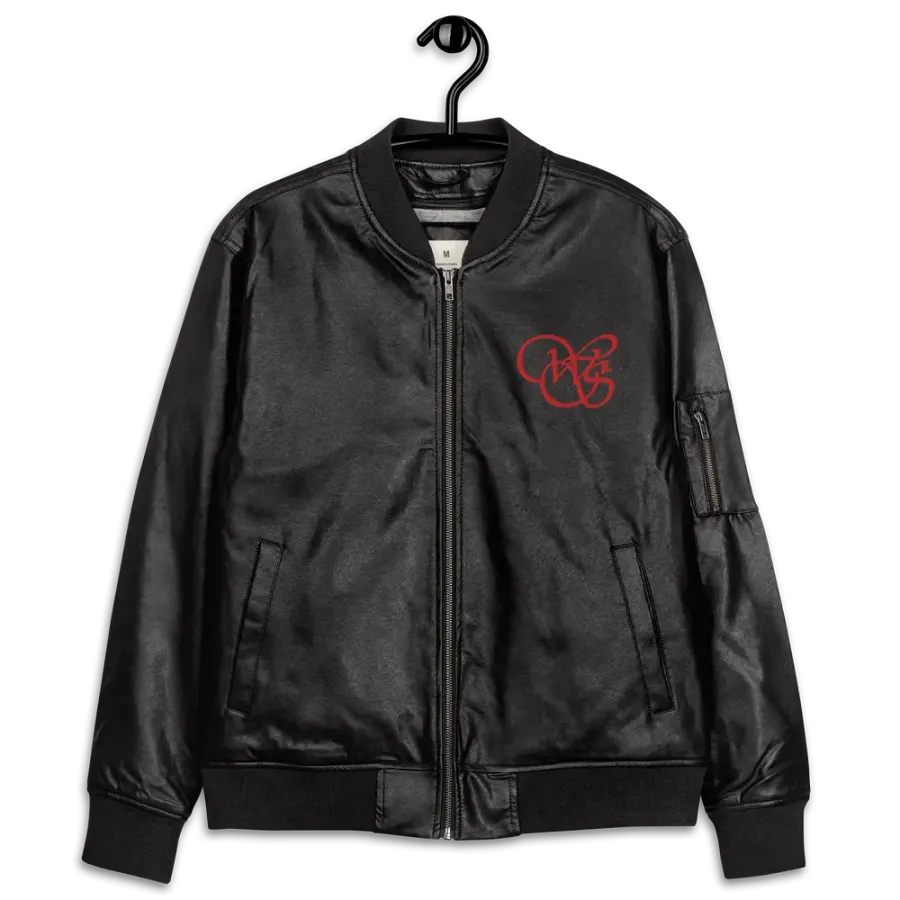 WS Faux Leather Bomber Jacket product image (13)