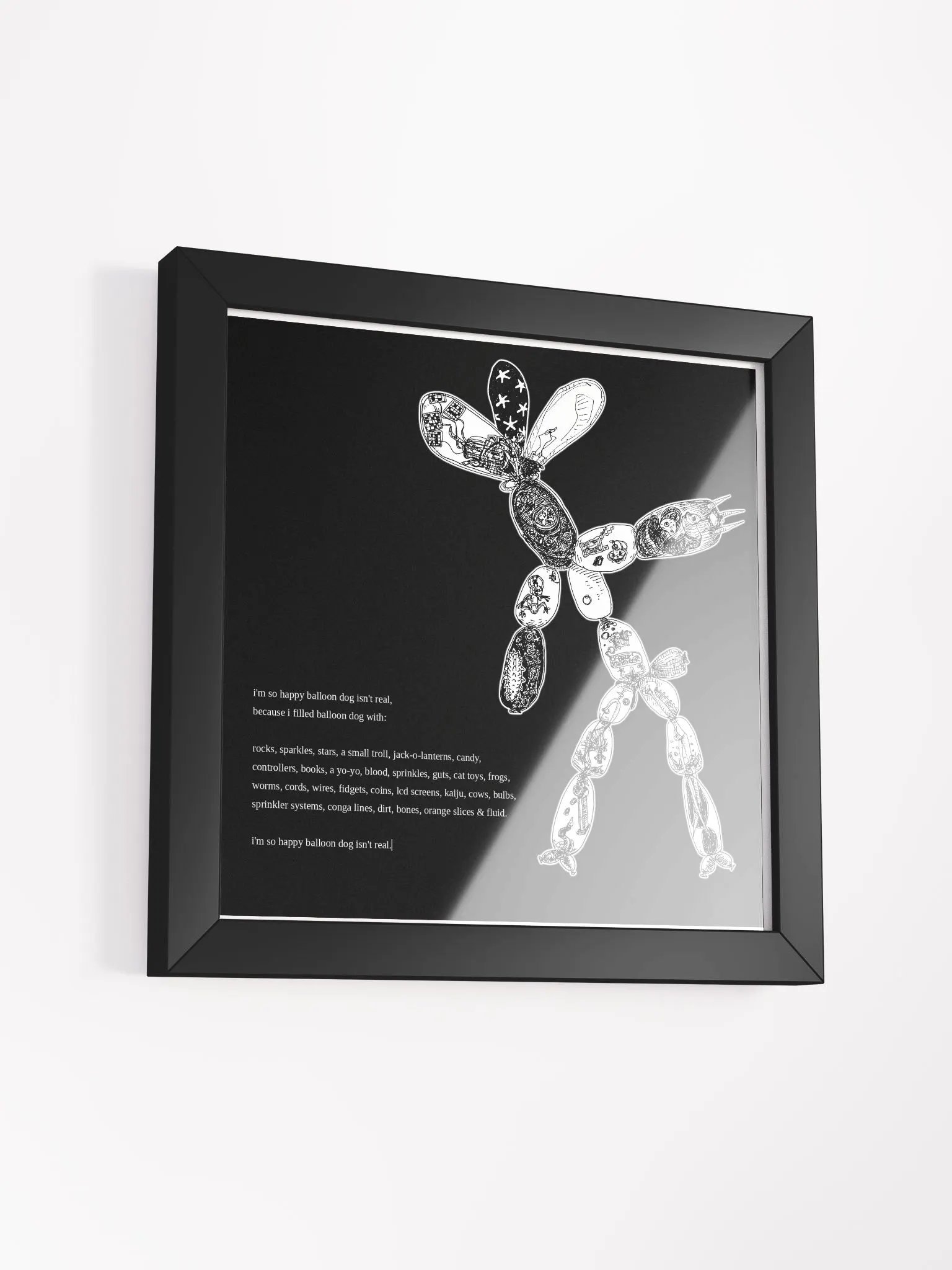 framed balloon dog product image (12)