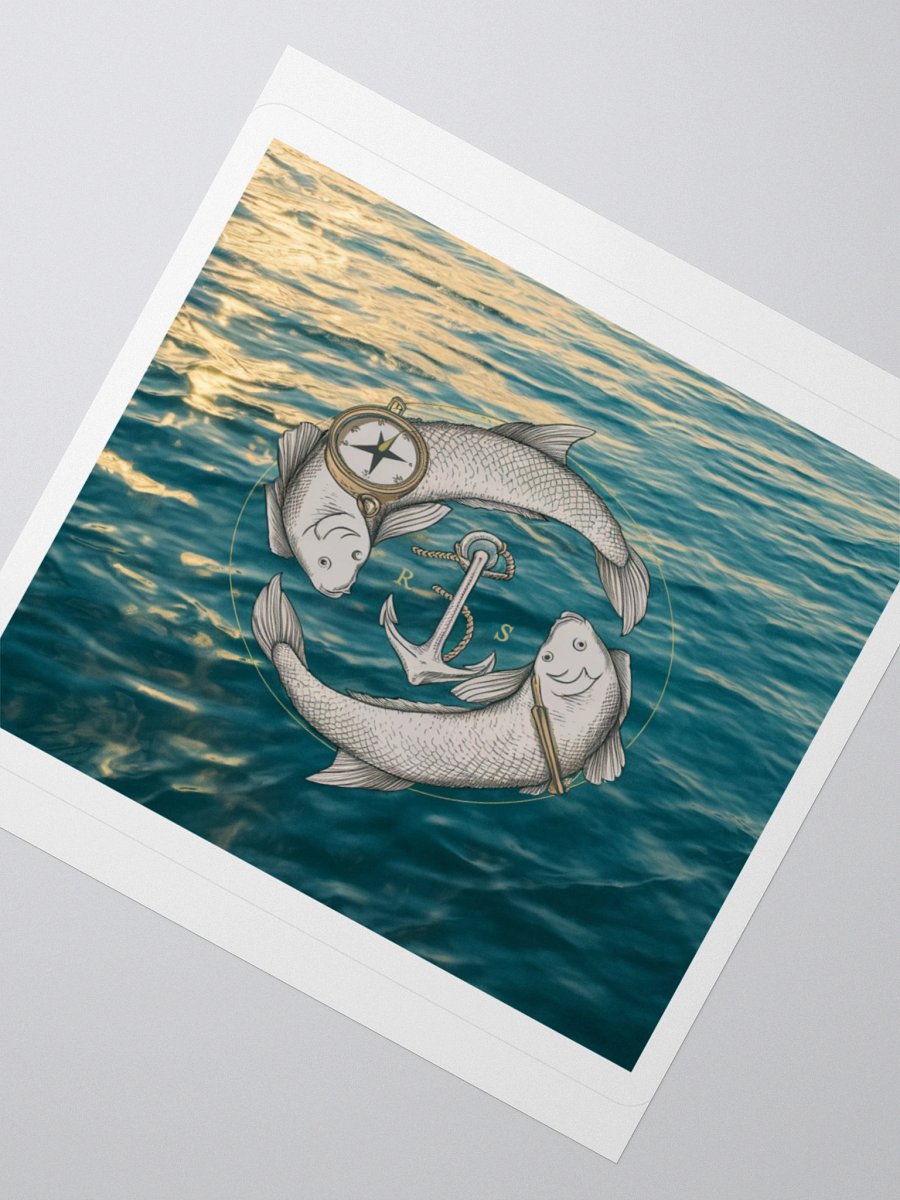 Exclusive Pisces Nautical Sticker: Dual Fish with Anchor - Perfect for Cars, Laptops, and Pisces Fans! product image (5)