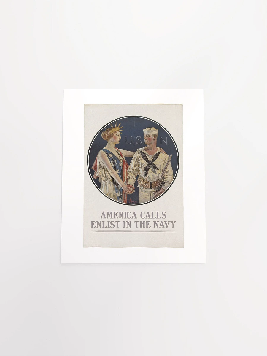 America Calls Enlist in the Navy. U.S. Navy By Joseph Christian Leyendecker (1917) - Print product image (13)